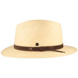 Schmaler Panama Hut Lederband & UV-Schutz 50 von Hut-Breiter in beige Schmaler Panama Hut Lederband & UV-Schutz 50 von Hut-Breiter in beige