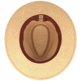 Panama-Hut Traveller mit schmalem Leder-Band von Hut Breiter in stone 65a Panama-Hut Traveller mit schmalem Leder-Band von Hut Breiter in stone 65a