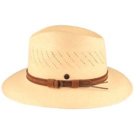 Panama Hut mit Lederband & Netzeinsatz von Hut-Breiter in natur 50b Panama Hut mit Lederband & Netzeinsatz von Hut-Breiter in natur 50b
