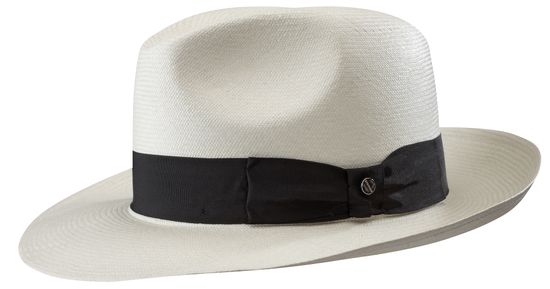 alt-Stetson Fedora Panamahut sehr feine Flechtung UV-Schutz 40+ in beige