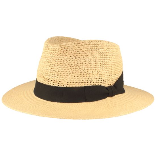 alt-Panamahut Traveller mit Crochet-Krone von Hut Breiter in beige