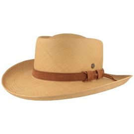 Panama Hut Gambler Lederband UV 50+ von Hut-Breiter in grau
