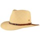 Mayser Western Panamahut gemustertes Lederband UV-Schutz 80 in beige