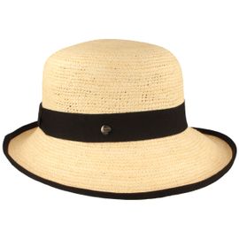 Panamahut Crochet Aufschlag-Glocke mit Einfass von Hut-Breiter in beige Panamahut Crochet Aufschlag-Glocke mit Einfass von Hut-Breiter in beige