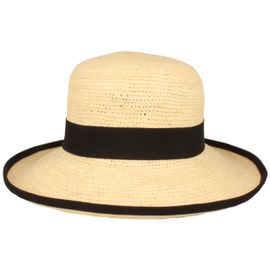 Panamahut Crochet Aufschlag-Glocke mit Einfass von Hut-Breiter in beige Panamahut Crochet Aufschlag-Glocke mit Einfass von Hut-Breiter in beige