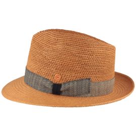 Mayser Bogart Crochet Panamahut Manuel mit gewebtem Stoffband in braun Mayser Bogart Crochet Panamahut Manuel mit gewebtem Stoffband in braun