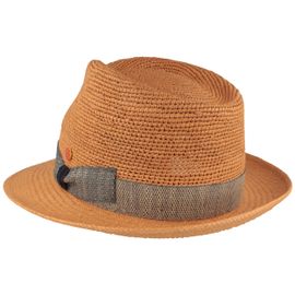 Mayser Bogart Crochet Panamahut Manuel mit gewebtem Stoffband in braun Mayser Bogart Crochet Panamahut Manuel mit gewebtem Stoffband in braun