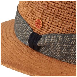 Mayser Bogart Crochet Panamahut Manuel mit gewebtem Stoffband in braun Mayser Bogart Crochet Panamahut Manuel mit gewebtem Stoffband in braun