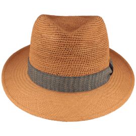 Mayser Bogart Crochet Panamahut Manuel mit gewebtem Stoffband in braun Mayser Bogart Crochet Panamahut Manuel mit gewebtem Stoffband in braun