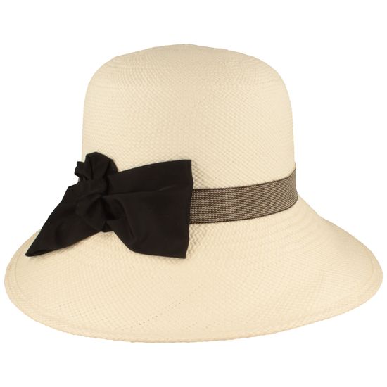 alt-Mayser Panamahut große Glocke mit Schleife UV-Schutz 60 / 80 in beige