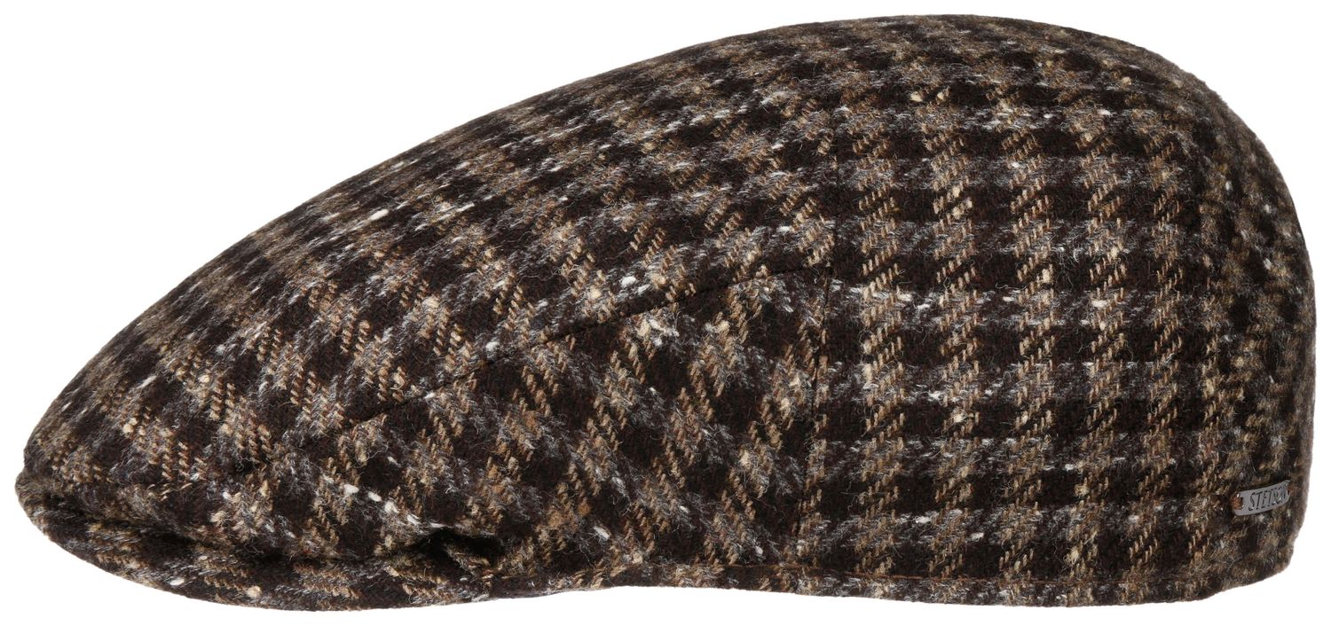 Stetson Driver Flatcap aus Kaschmir & Seide mit Vichy-Muster
