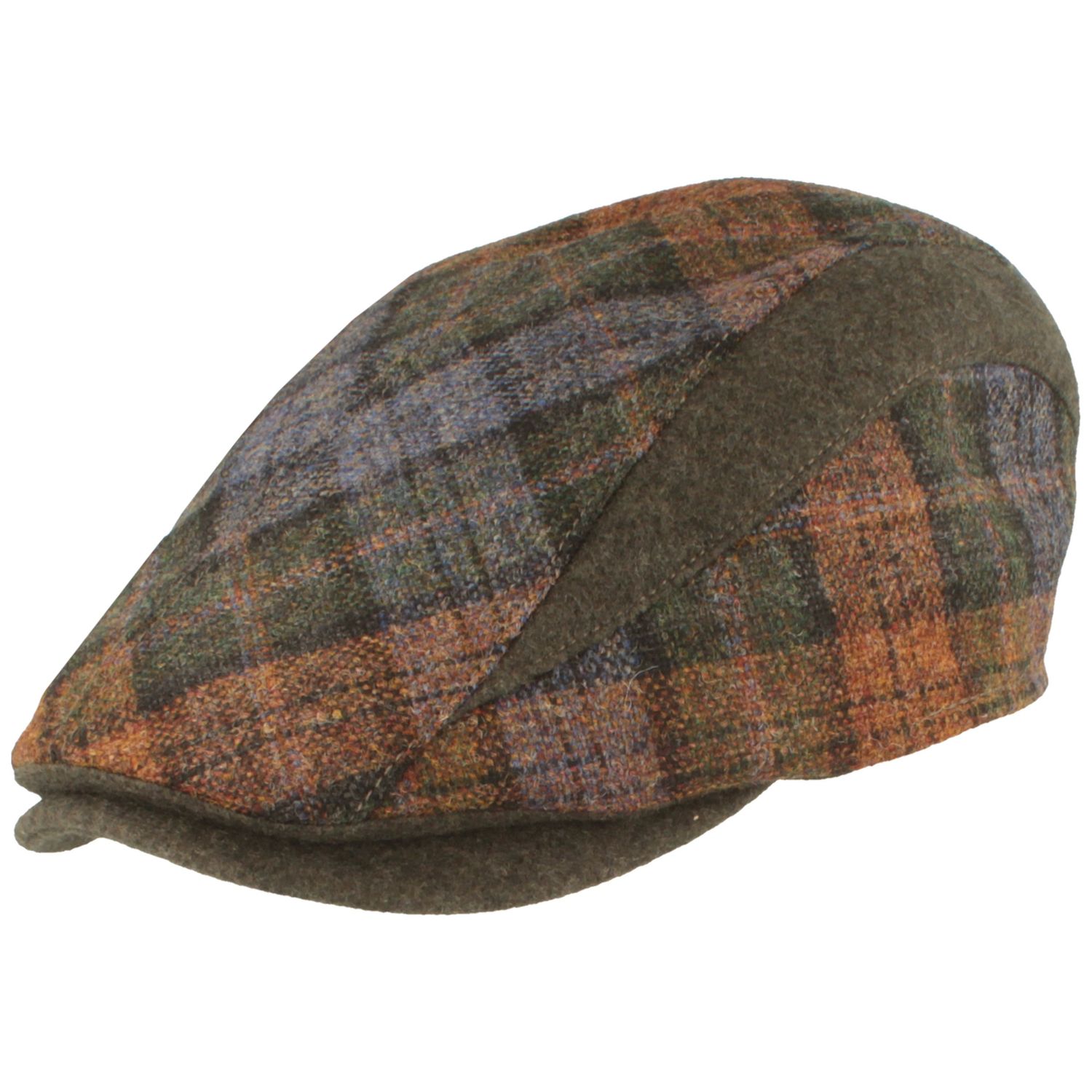Mayser mehrteilige Patchwork Woll-Flatcap Sid mit Karo-Muster