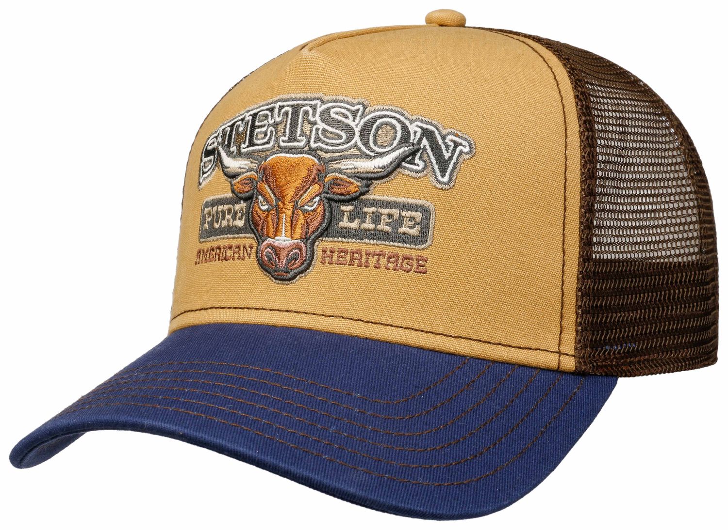 Stetson Trucker Baseball Cap Heritage Bull mit Netzeinsatz