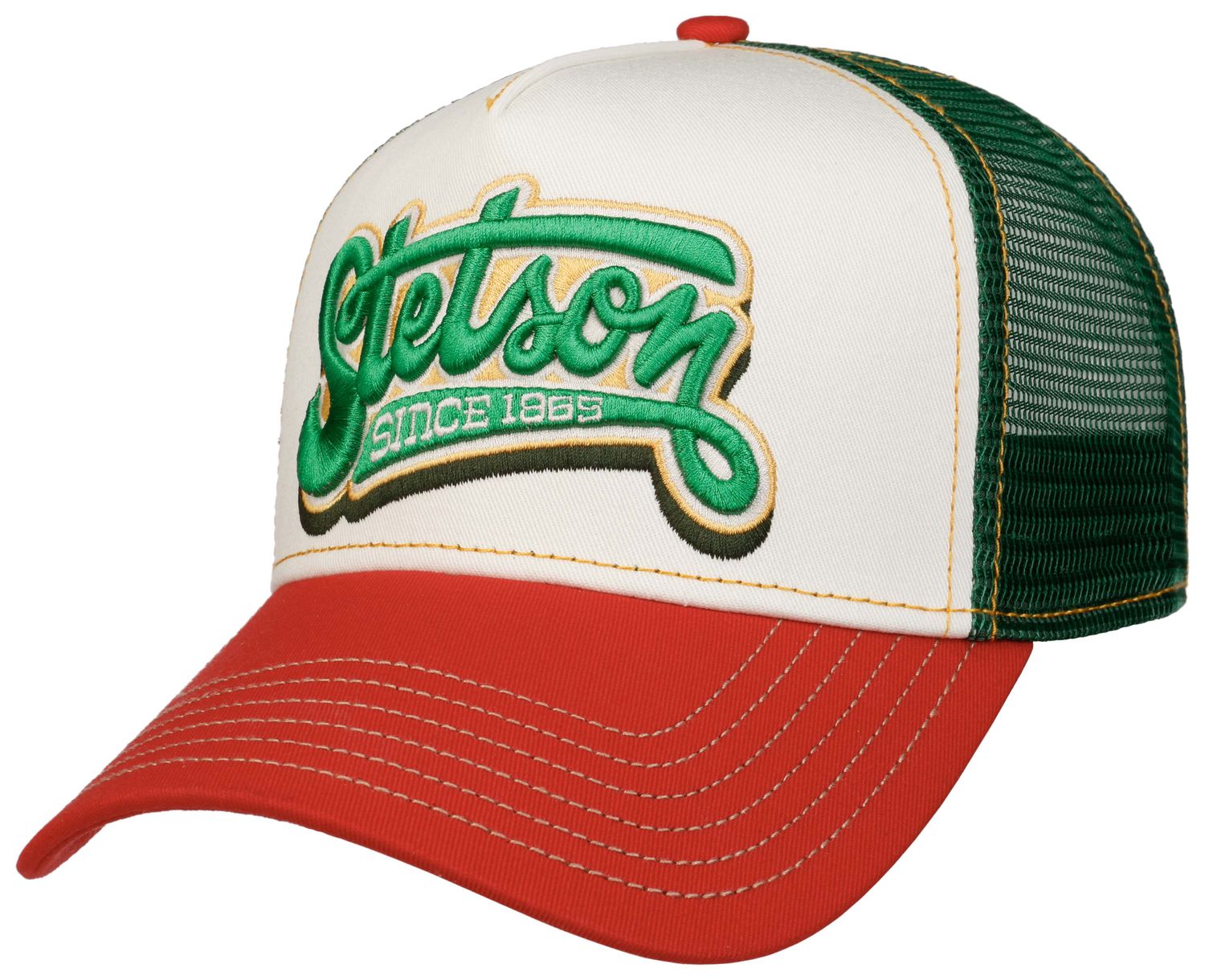Stetson Trucker Baseball Cap Logo-Lettering mit Netzeinsatz