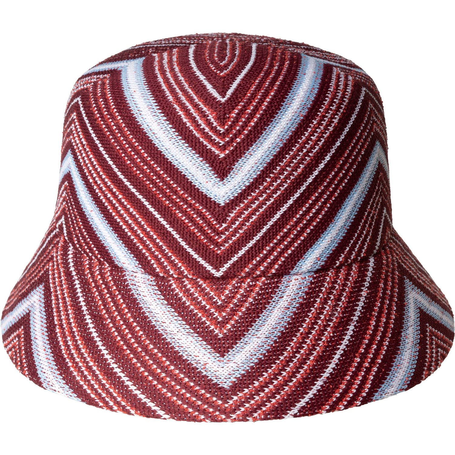 Kangol gestrickter Sommer Bucket Fischerhut mit ZickZack