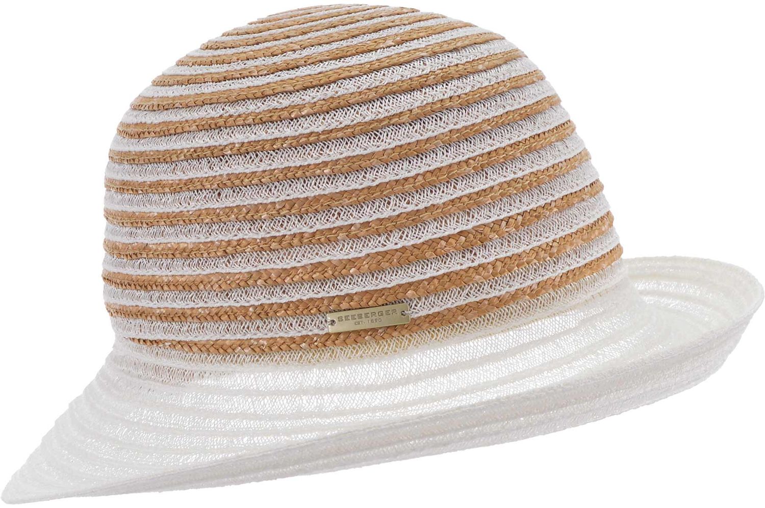Seeberger zweifarbige Naturstrohmix Glocke mit Aufschlag