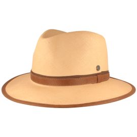 Montecristi Panamahut mit Lederband Ledereinfass UV-Schutz 50+ von Hut-Breiter in grau Montecristi Panamahut mit Lederband Ledereinfass UV-Schutz 50+ von Hut-Breiter in grau
