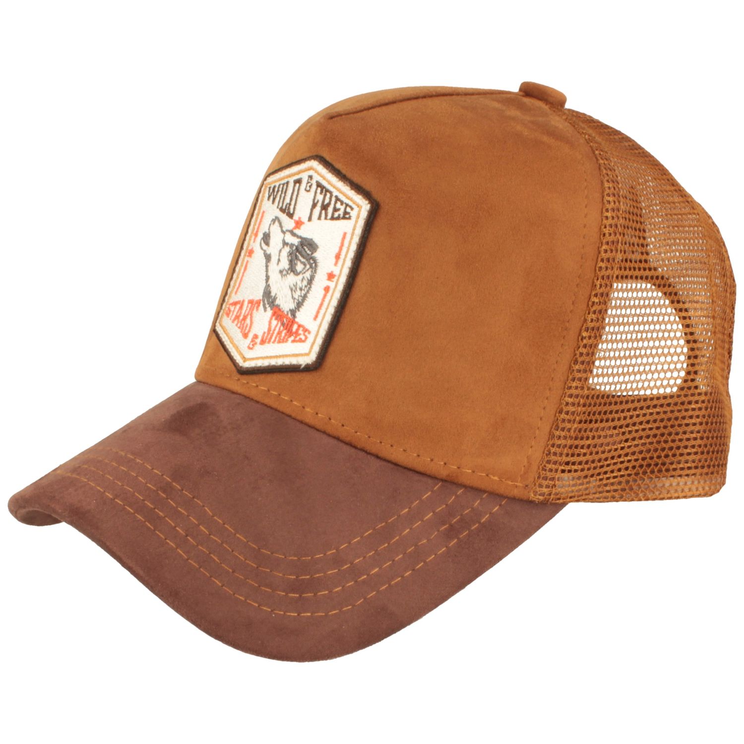 Stars and Stripes Western Trucker Cap Wild & Free Snapback