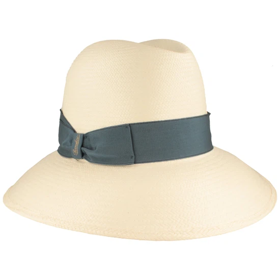 Borsalino eleganter hochwertig gefertigter Panamahut Glocke in beige