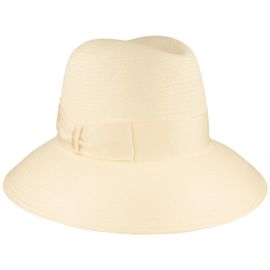 Borsalino eleganter hochwertig gefertigter Panamahut Glocke in beige