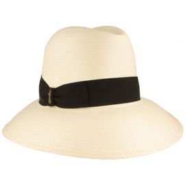 Borsalino eleganter hochwertig gefertigter Panamahut Glocke in beige Borsalino eleganter hochwertig gefertigter Panamahut Glocke in beige