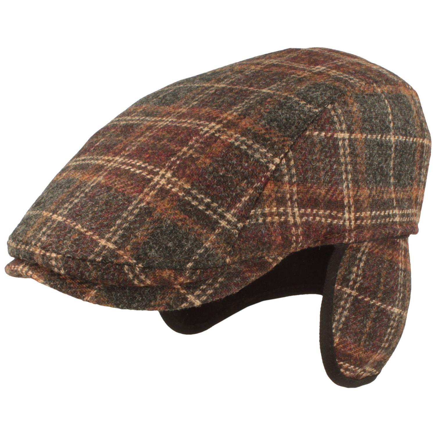 Göttmann warme karierte Schiebermütze Richmond mit Ohrenklappen