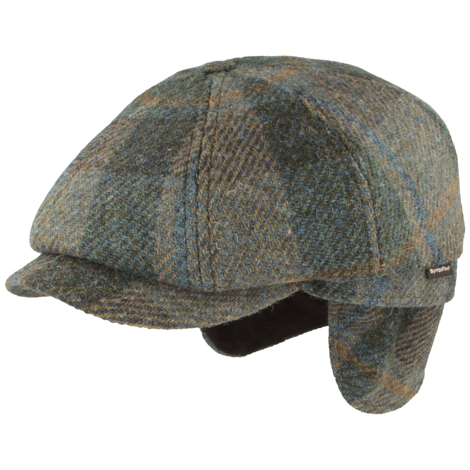 8-tlg Schiebermütze aus Harris Tweed SympaTex von Hut-Breiter
