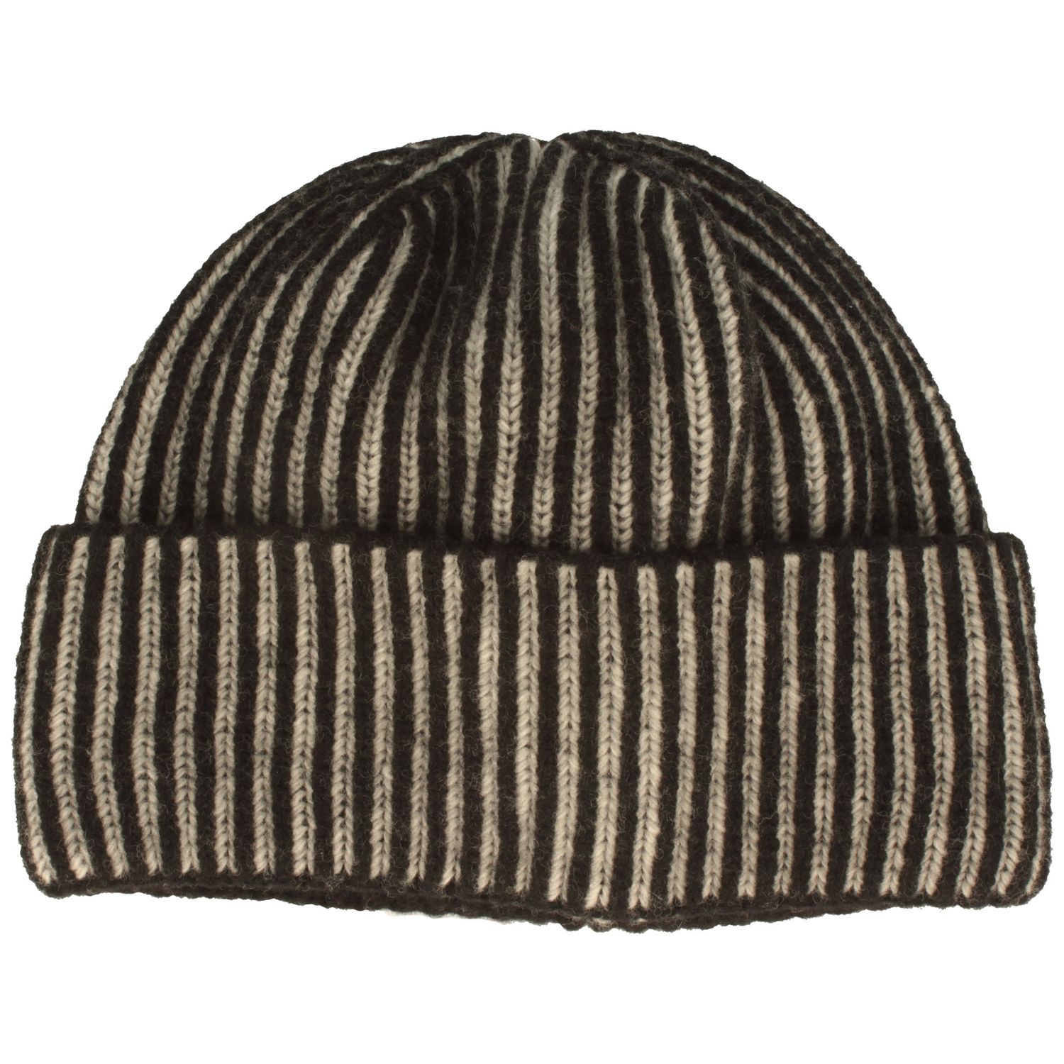 Strickmütze mit Umschlag aus 100% Merino-Wolle von Hut-Breiter