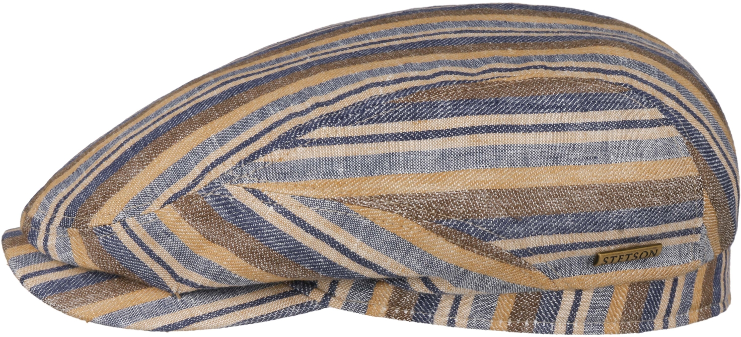 Stetson Driver Cap aus Leinen mit modernem Streifen-Design