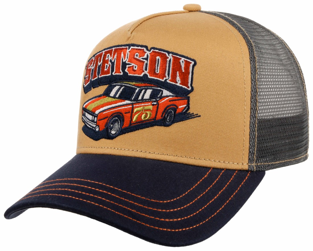 Stetson Baumwoll Trucker Cap mit American Vintage Cadillac Stickerei