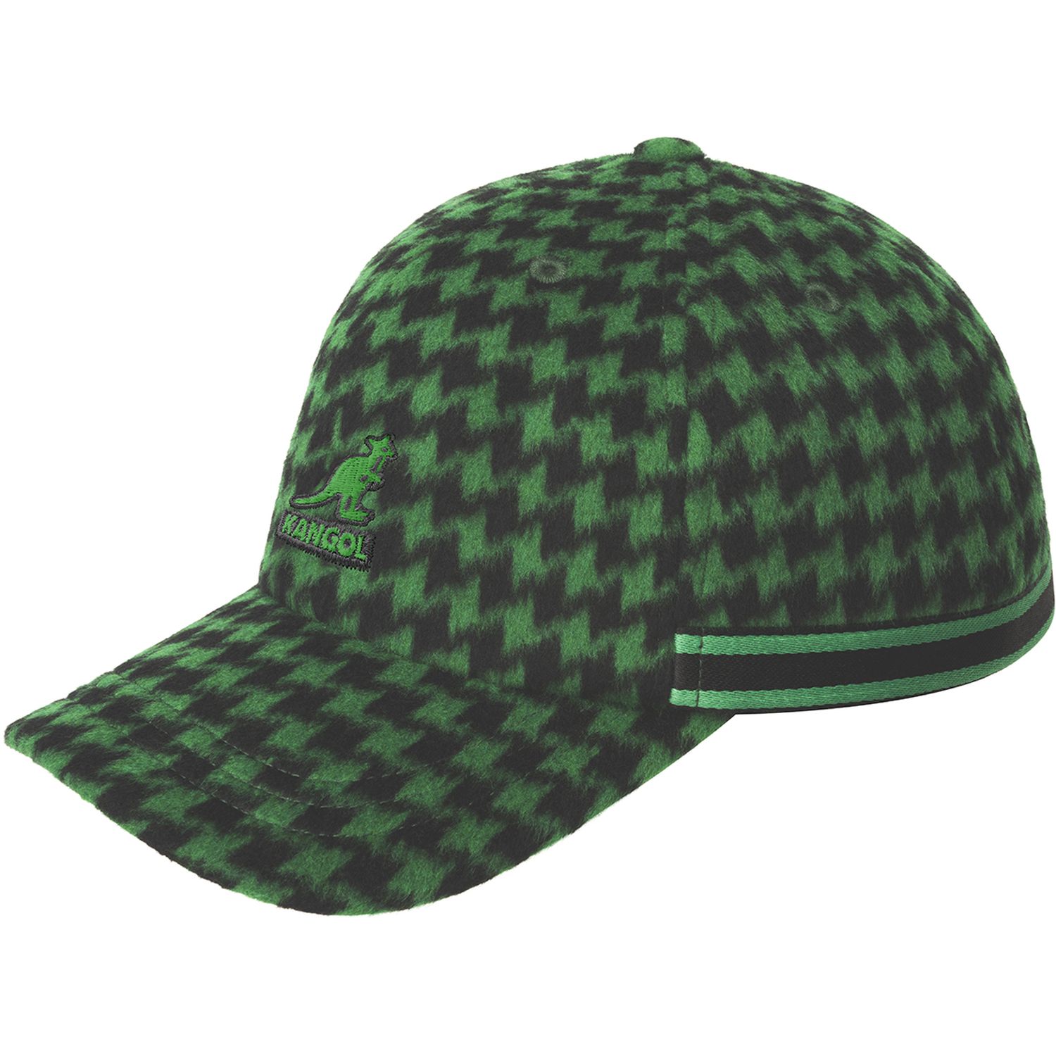 Kangol warme Baseball Cap mit Hahnentrittmuster in Filzoptik