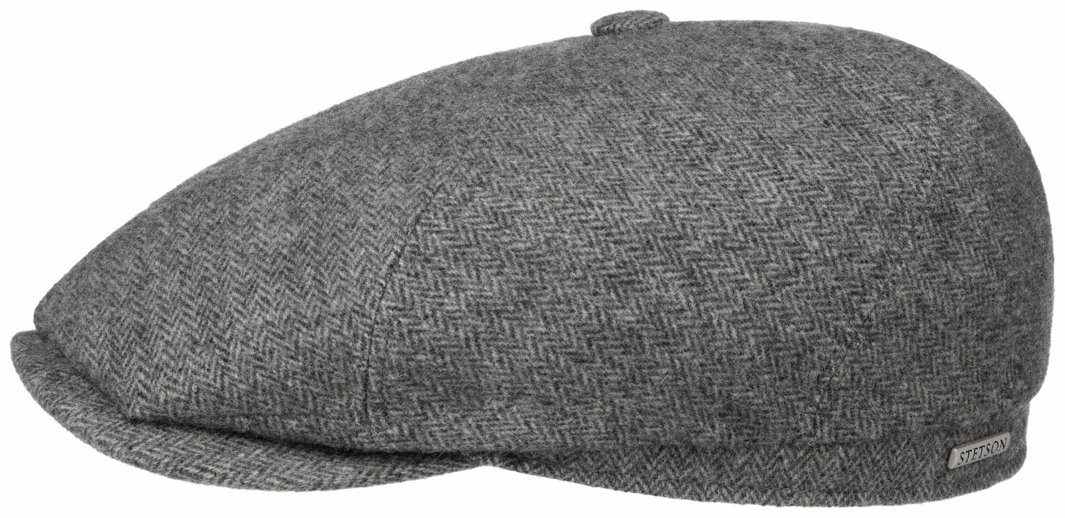 Stetson schlichte 6-Panel Cap Herringbone unifarben