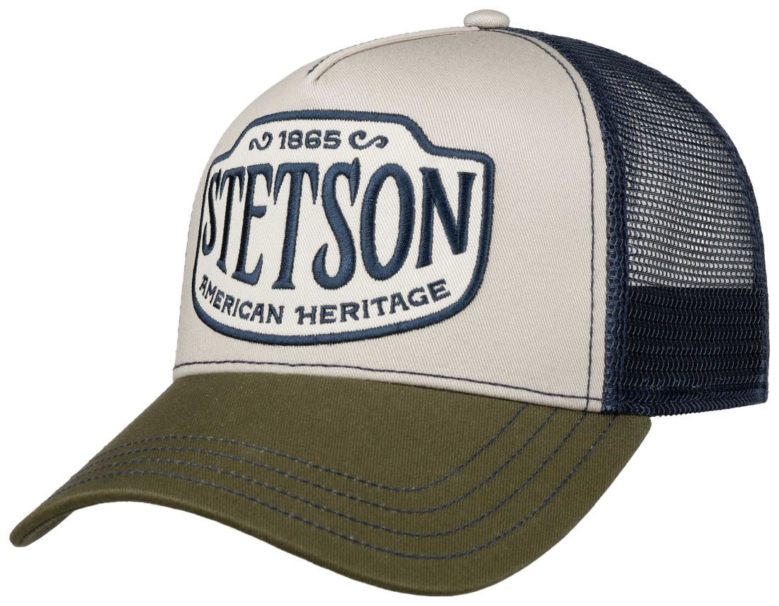 Stetson Trucker Cap mit besticktem Patch im Western Look