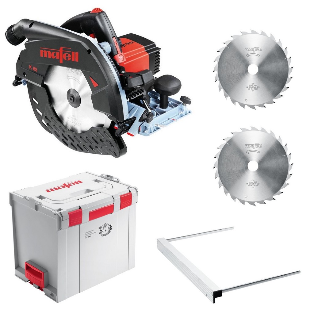 Mafell Handkreissäge K 85 Ec LED 10m Kabel + 2x HM Sägeblatt 237x1,8/2,5x30 24WZ Mafell Handkreissäge K 85 Ec LED 10m Kabel + 2x HM Sägeblatt 237x1,8/2,5x30 24WZ
