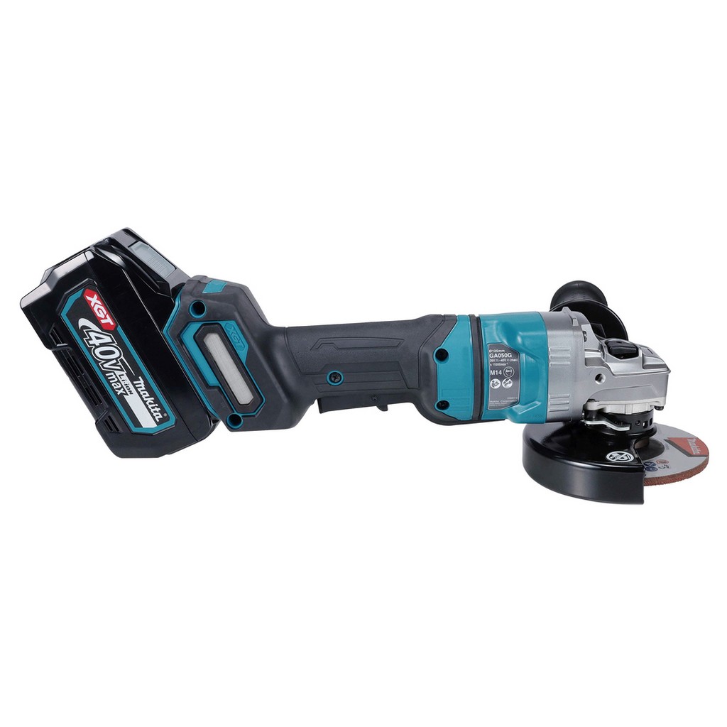 Makita Akku-Winkelschleifer Solo 40 V 125 mm Paddelschalter Motorbremse GA050GZ Makita Akku-Winkelschleifer Solo 40 V 125 mm Paddelschalter Motorbremse GA050GZ