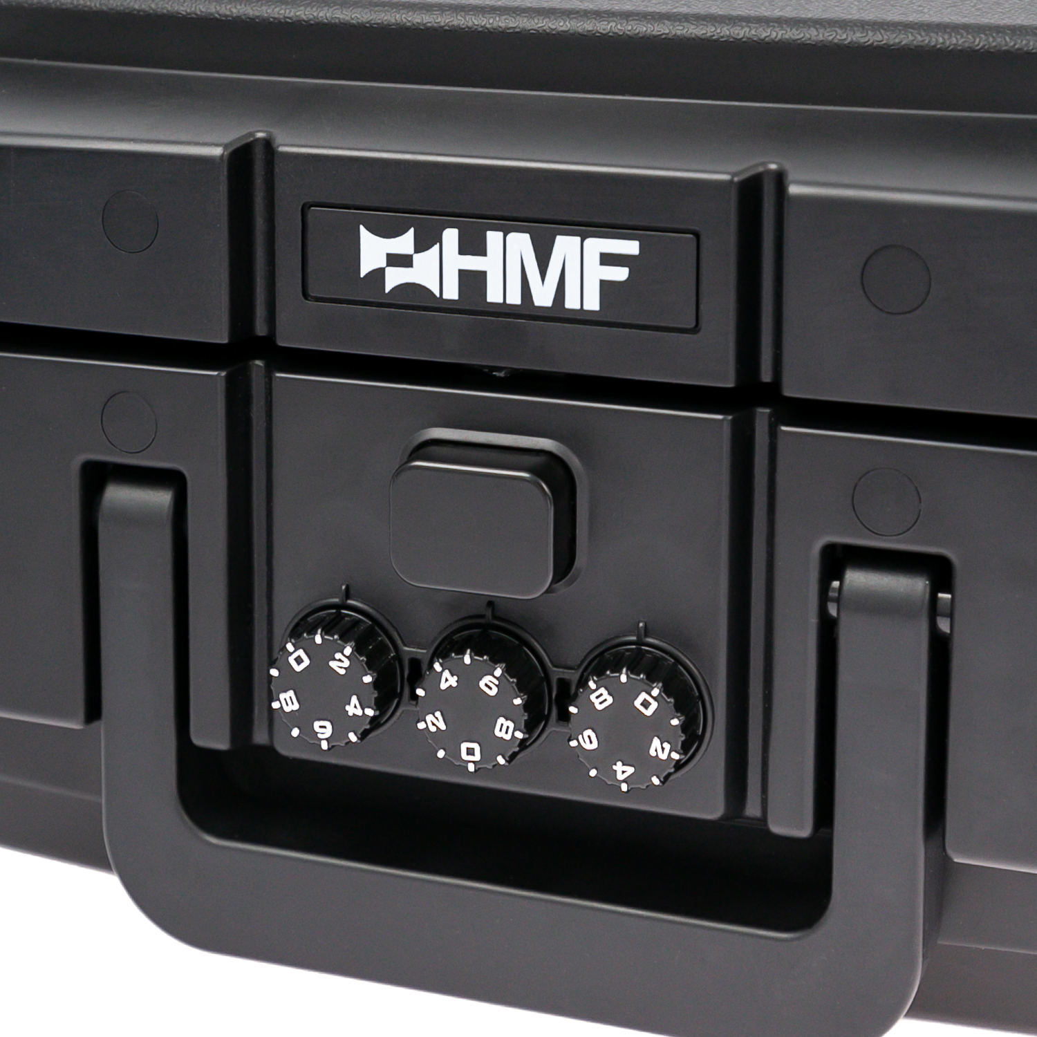 HMF Feuerfeste Wasserdichte Geldkassette, Dokumentenbox mit Zahlenschloss  DIN A4
