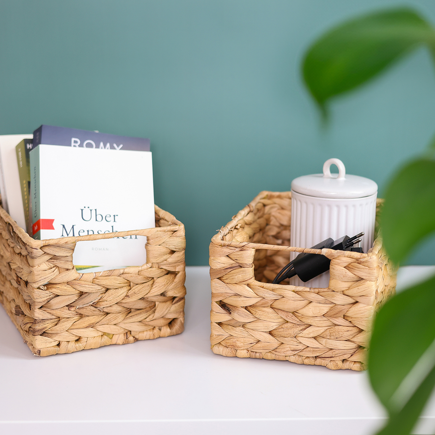 HMF Aufbewahrungskorb, Korb aus Wasserhyazinthe, Regalkorb, Flechtkorb,  Regalbox | eBay