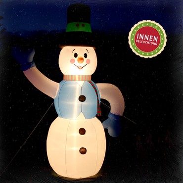 Schneemann XXXL 600cm Mr Frosty Snowman mit Beleuchtung Weihnachtsdekoration