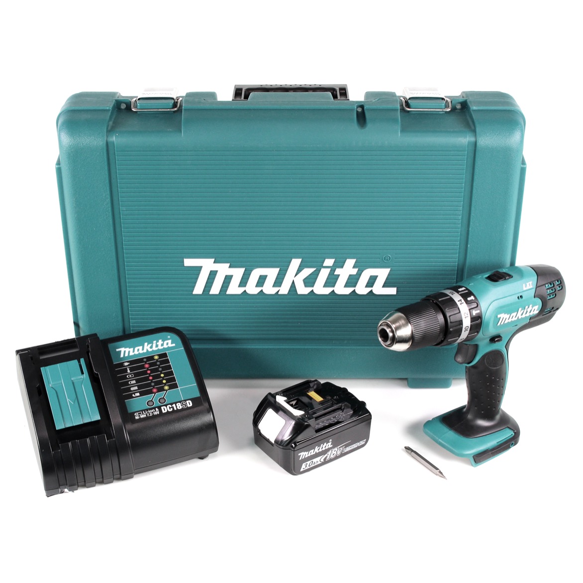 Makita DHP 453 SF 18V Akku Schlagbohrschrauber   Koffer   1x 3,0 Ah Akku   Lader | eBay