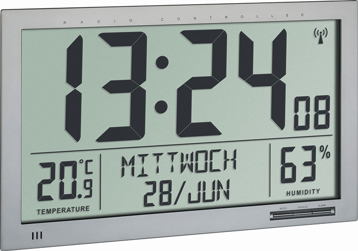 Tfa Dostmann Digital Funkuhr Bahnhofsuhr Aussen Thermometer