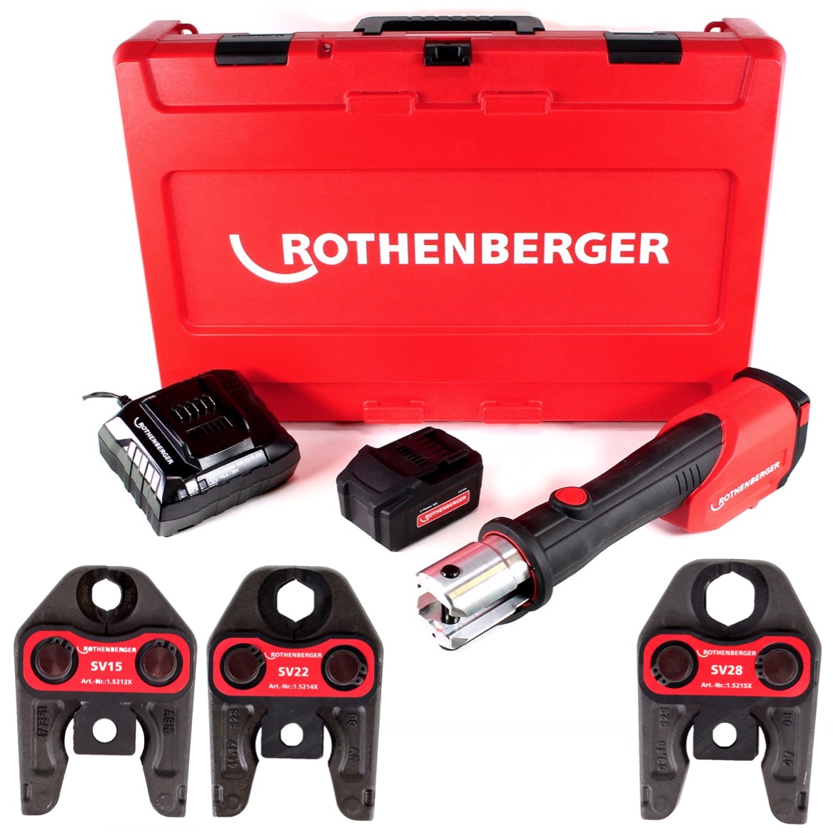 Rothenberger ROMAX 4000 Pressmaschine Set SV EU 18 V + Zubehor ...