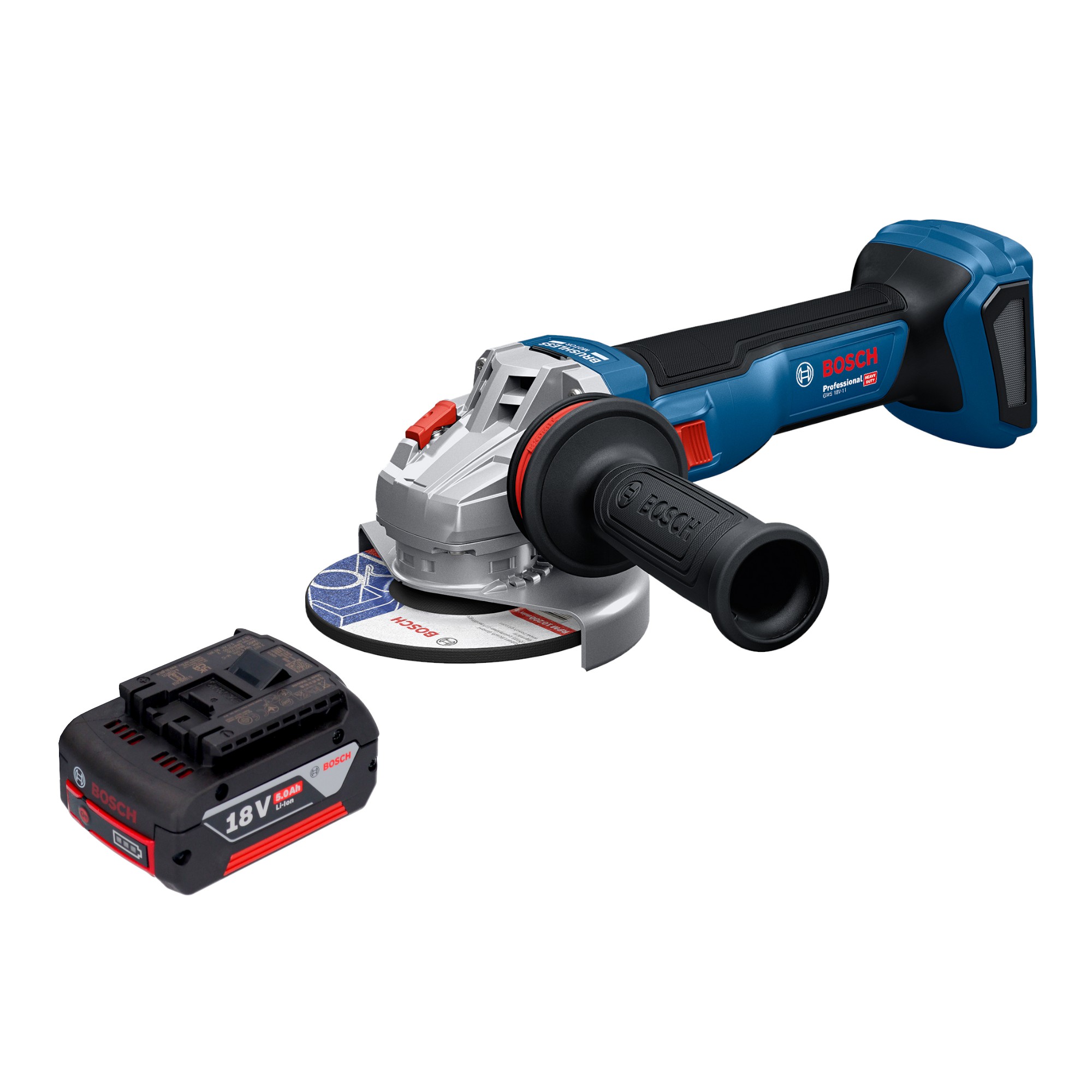 Bosch GWS 18V-11 Professional Winkelschleifer 18 V 125 mm + 1x