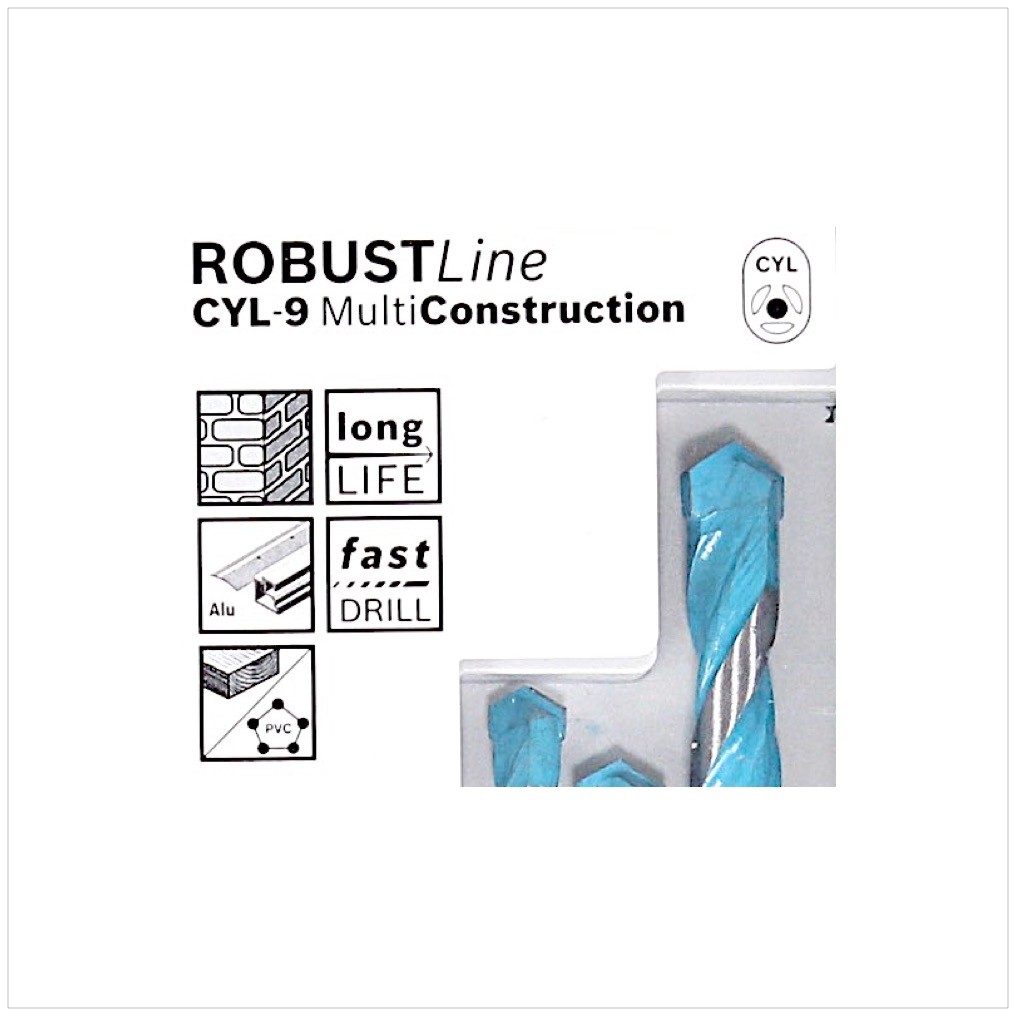 Bosch Mehrzweckbohrer-Robust Line-Set CYL-9 Multi Construction 4-12mm 7-teilig