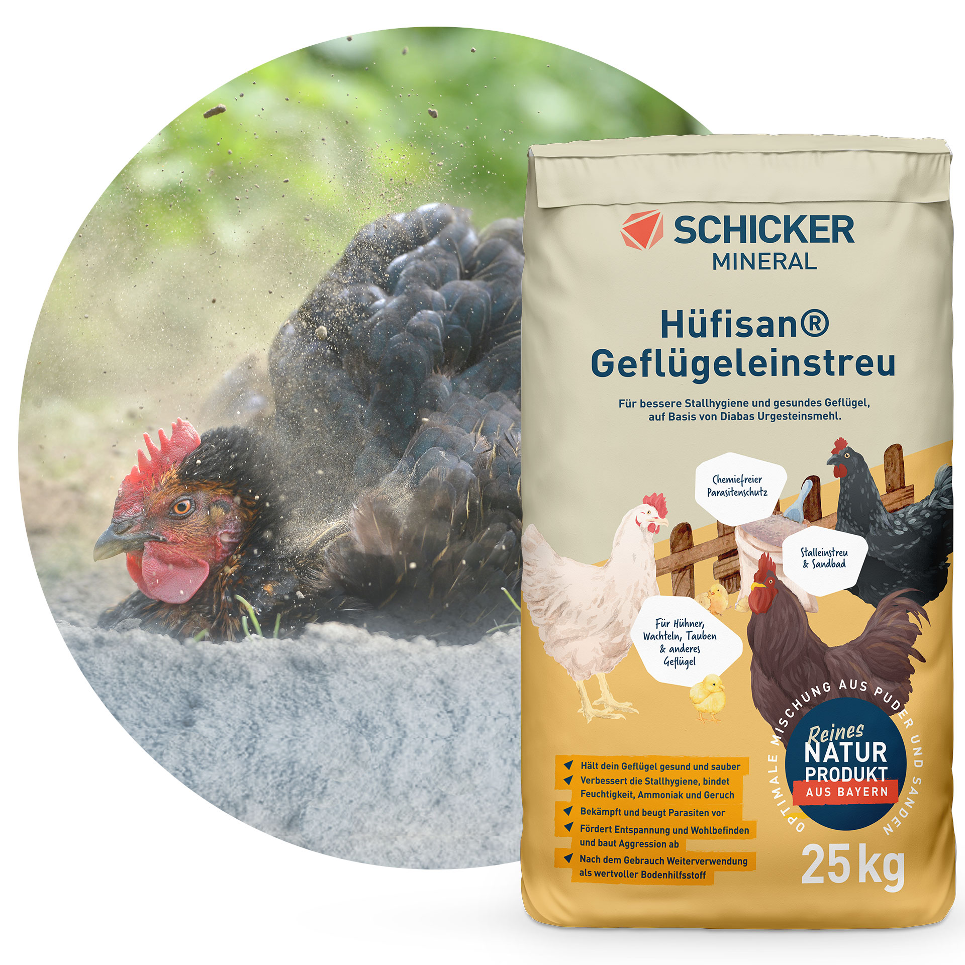 Hfisan Geflgeleinstreu 25 kg Badesand Hhner Staubbad gegen Milben  Sandbad | eBay.de