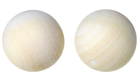 30 Holzperlen 20mm (2cm) Natur Rund ohne Loch Bohrung Holzkugeln Kugeln