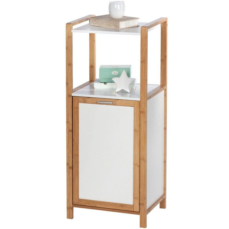 Badregal mit Ablage und Wäschekorb FINJA, Wenko | EMAKO