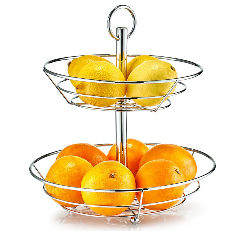 Etagere Obstkorb 2 Ebenen Obstetagere Obstständer Obsthalter Gemüsekorb