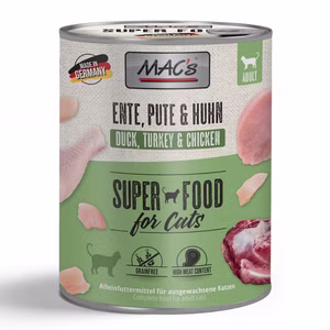 MACs Cat Ente Pute Huhn für Katzen 6x800g