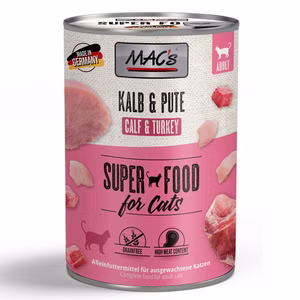 MACs Cat Kalb und Pute getreidefreies Katzenfutter 400g