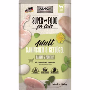 MACs Cat Kaninchen und Geflügel Pouchbeutel für Katzen 100g